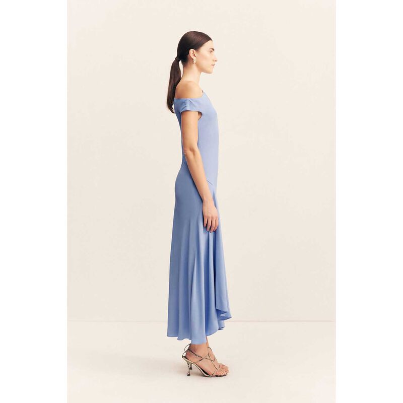 Shona Joy Rio Asymmetrical Draped Midi Dress image number 3